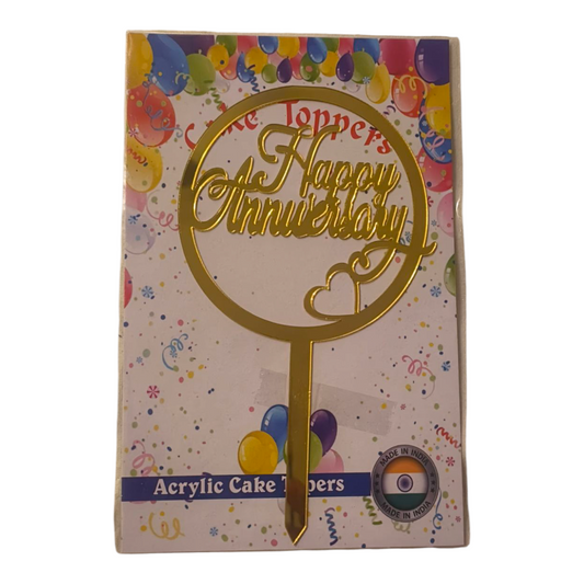 Happy Anniversary Acrylic Topper 4''#7