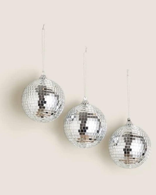 Mirror Disco Ball | 8 cm Size | 3Piece Pack