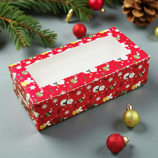Brownie Box 2Pcs Christmas Red - Size 6×3×2 |10 PC's pack