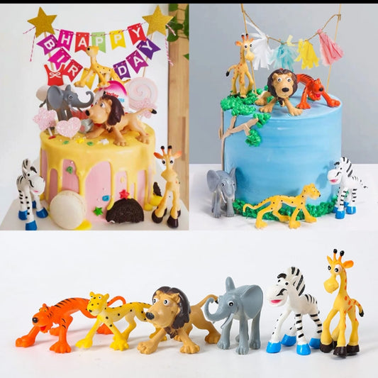 Jungle Theme Topper Miniature| 6 PC's Set