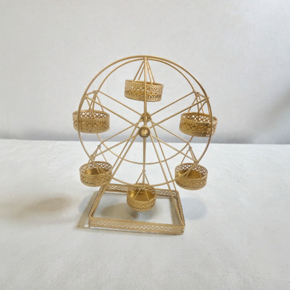Metal Cupcake Stand Ferris Wheel 6 cupcake Holder Golden