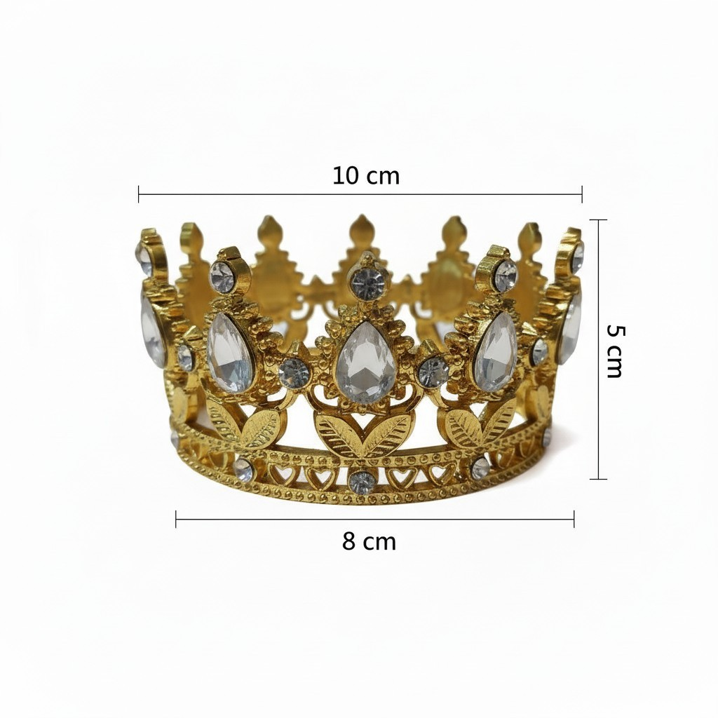 Plastic Cake Crown  Diamond Toppers | Design No.FS 10