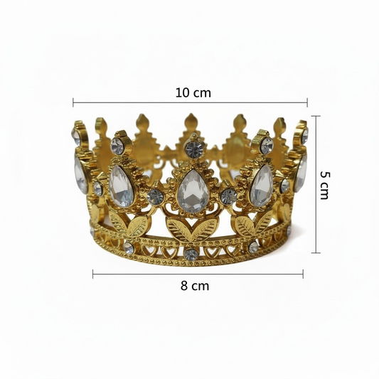 Plastic Cake Crown  Diamond Toppers | Design No.FS 10