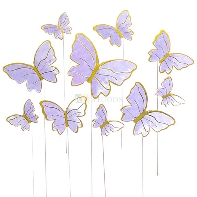 Paper Butterfly with Strings|Purple 10 PC's pack