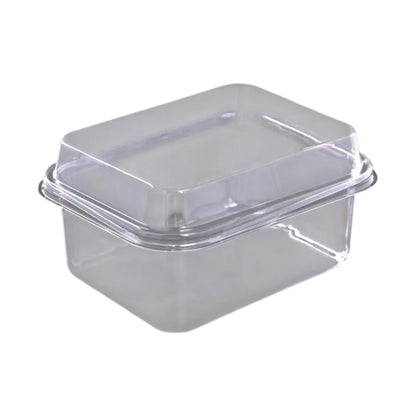 Plastic Clear Dessert Tub With Lid |25 PC's pack| 450 ml