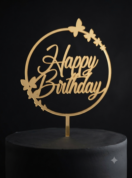 Happy Birthday Acrylic Topper 5''#42