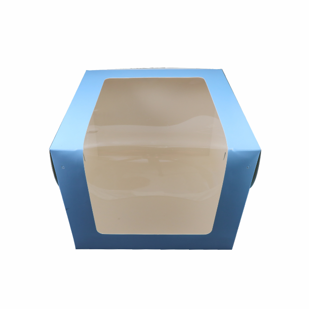 Cake Box 10*10*8 |L Window Blue| 10 PCS PACK