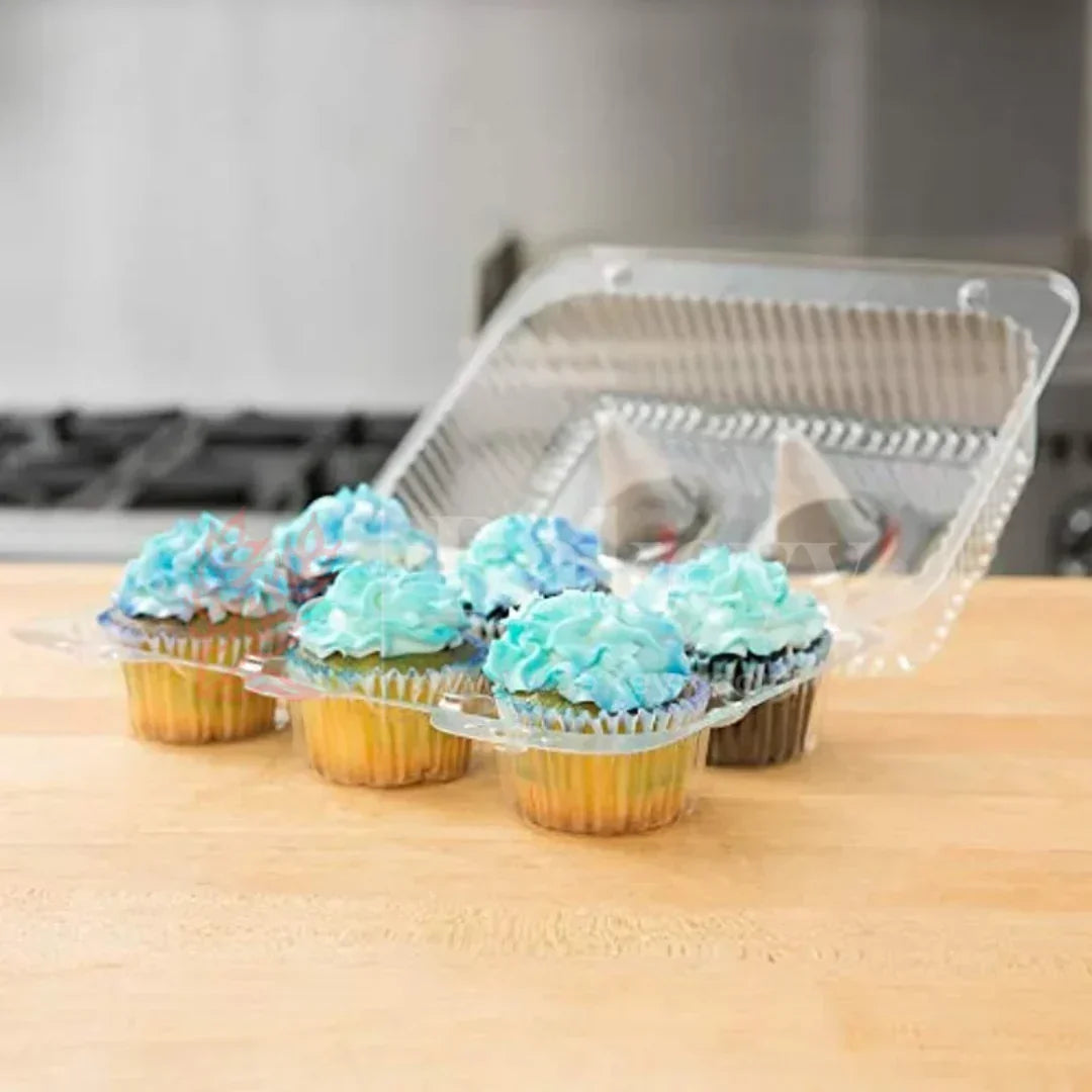 6 pcs CUP CAKE PVC BOX | 10 PCS PACK