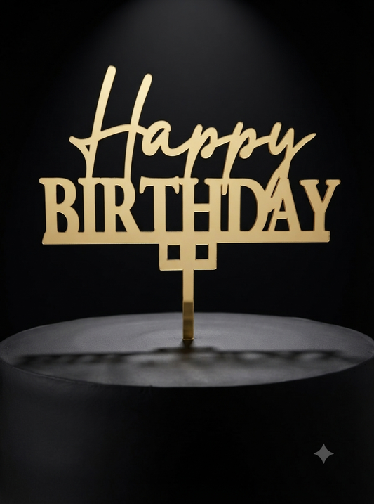 Happy Birthday Acrylic Topper 5''#16