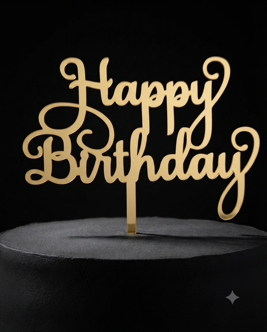 Happy Birthday Acrylic Topper 5''#17