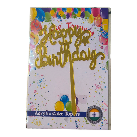 Happy Birthday Acrylic Topper 5''#39
