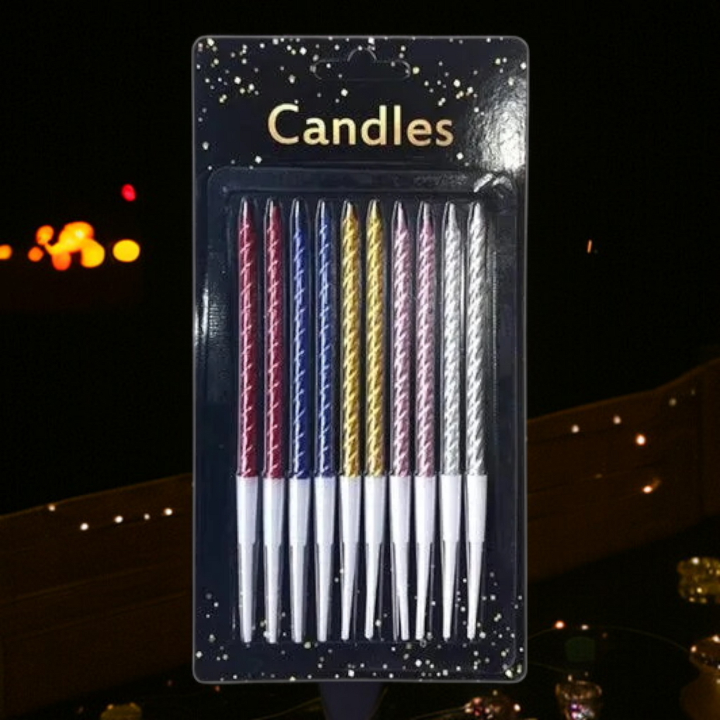 Spiral Twist Candle 10 pcs Multicolour
