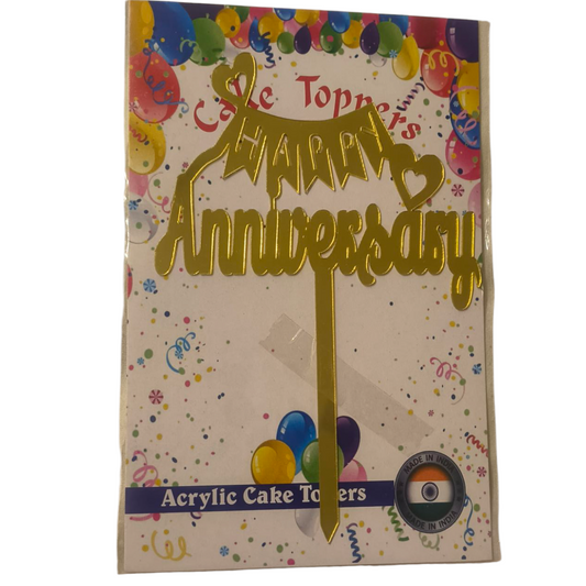 Happy Anniversary Acrylic Topper 5''#13