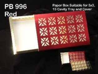 996-Red-Small 15 Cavity Box-bakersmart.in