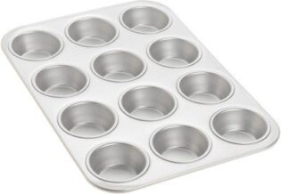 Aluminium 12Cavity Muffine Tray-bakersmart.in