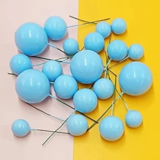 Imported Faux Ball Sky Blue 12 pcs Pack