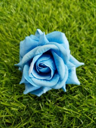 Artificial Rose Flower Sky Blue Pack oF 5pcs