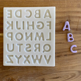 26 Cavity Uppercase Alphabet Shape Silicone Fondant Mold Silicon Marzipan Mould